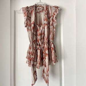 Whimsy women’s sheer, short sleeve top, size SMALL.  Worn once.